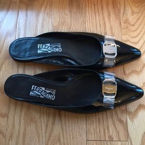 Ferragamo Patent Leather Slides